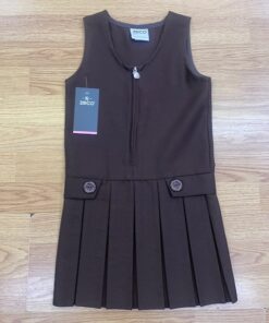Pinafore - Brown - Zip Front