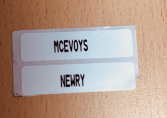 iron on Name labels x10